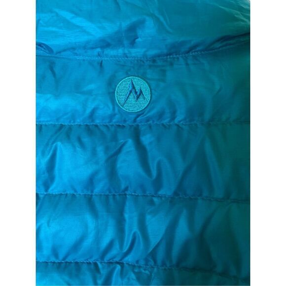 Marmot Alta 700 fill down puffer jacket winter turquoise women's size medium - Picture 7 of 7
